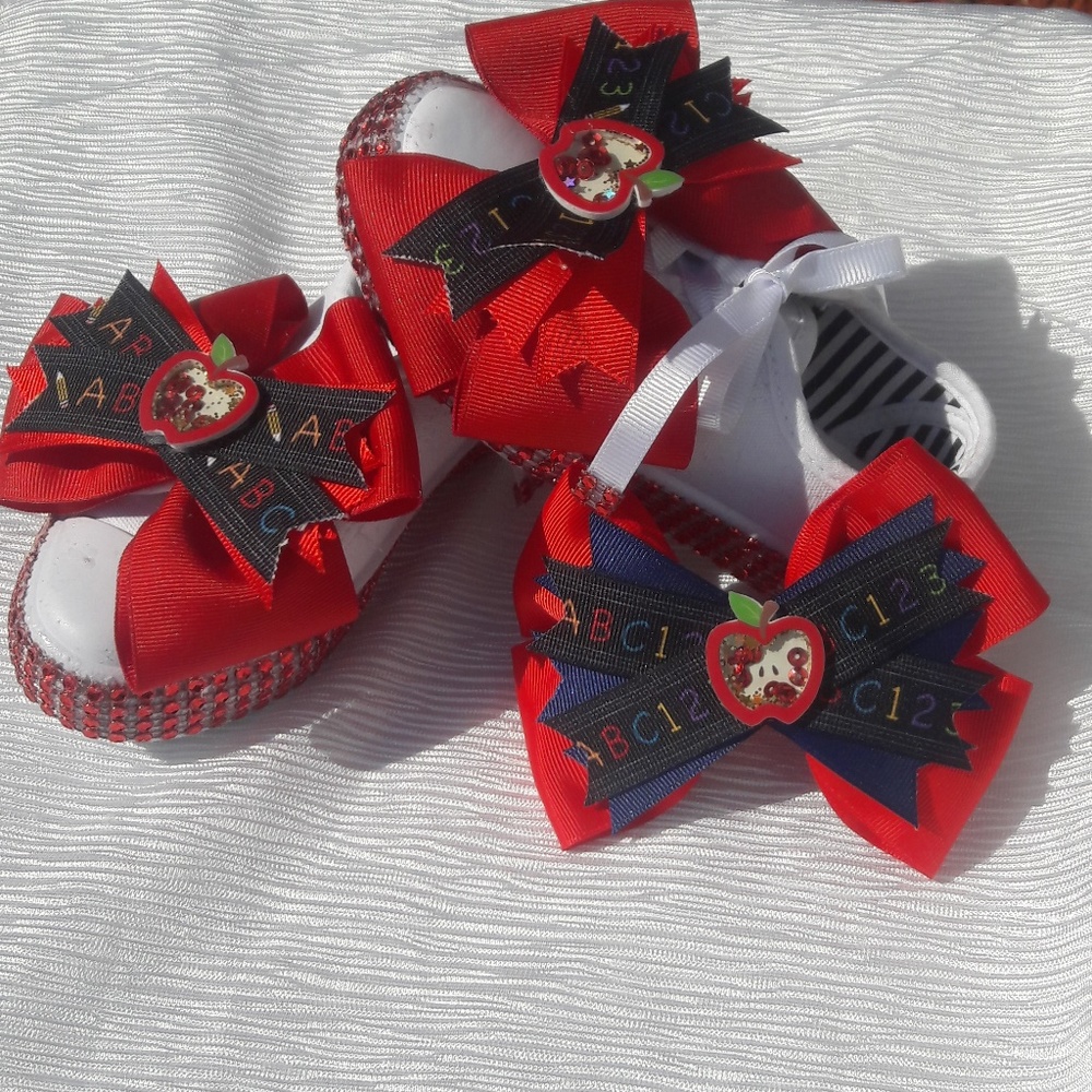 Bling Sneaker with ABC Ribbon